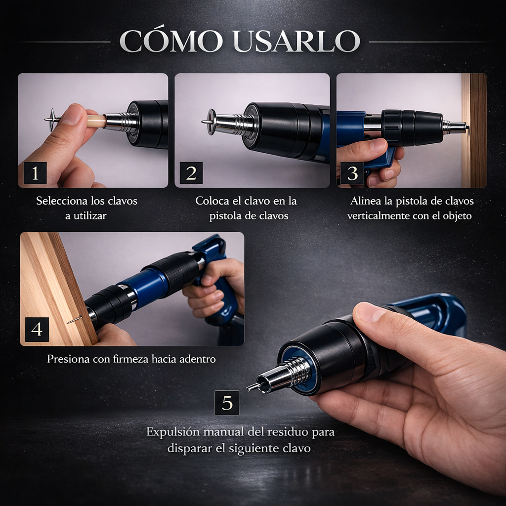🔧Impact Clave™ Pistola de Clavos Profesional + Kit Maletín Completo