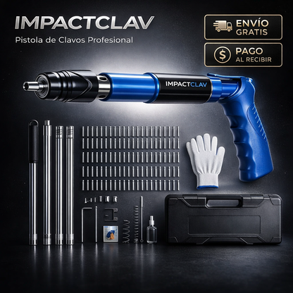 🔧Impact Clave™ Pistola de Clavos Profesional + Kit Maletín Completo
