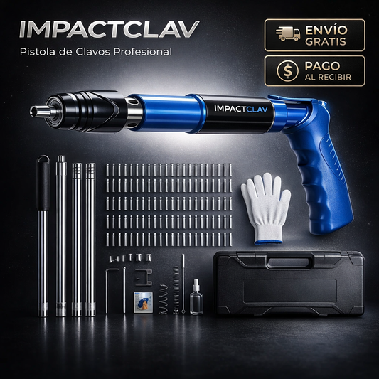 🔧Impact Clave™ Pistola de Clavos Profesional + Kit Maletín Completo